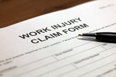 image of work injury claim form